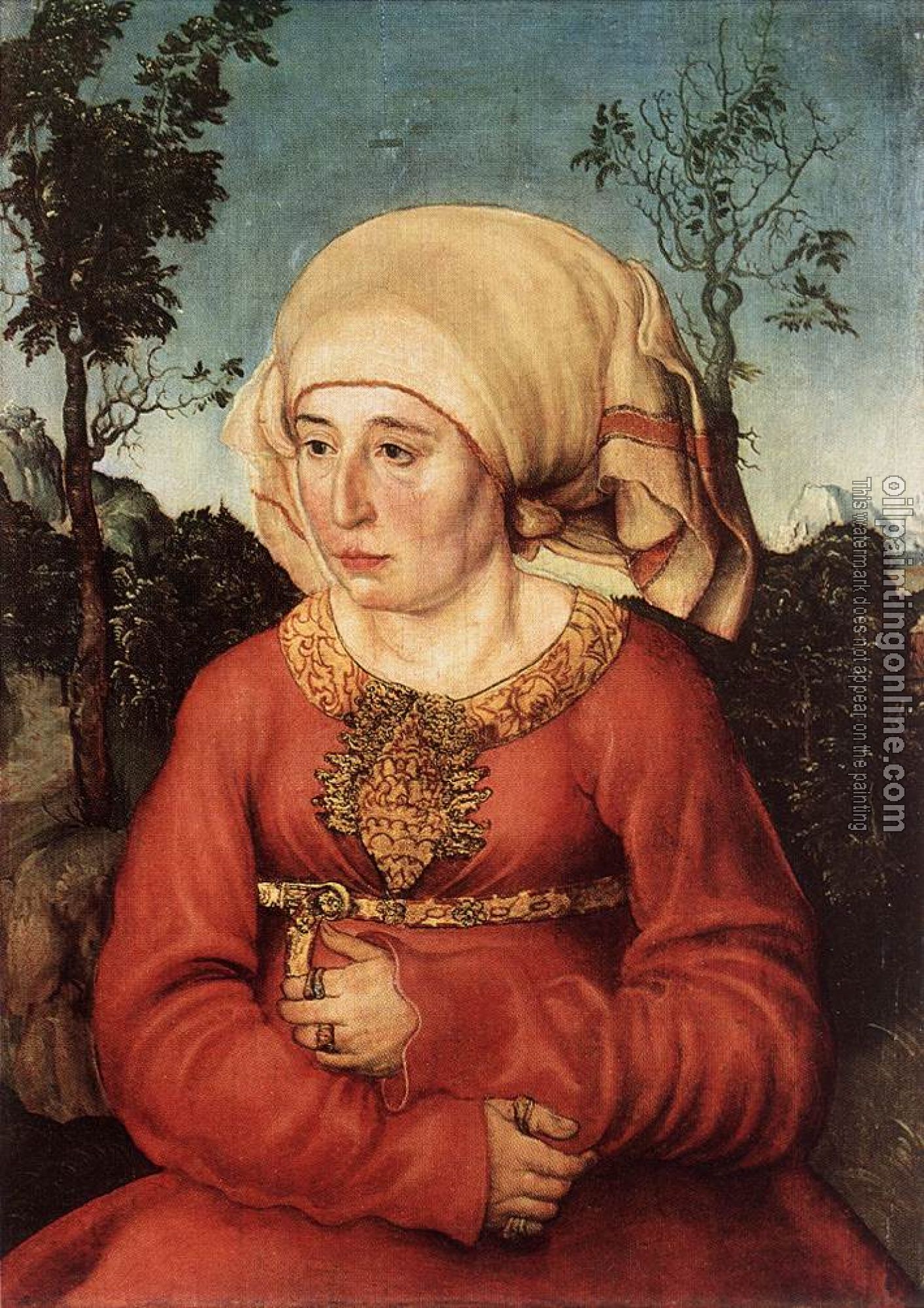 Lucas il Vecchio Cranach - Portrait of Frau Reuss